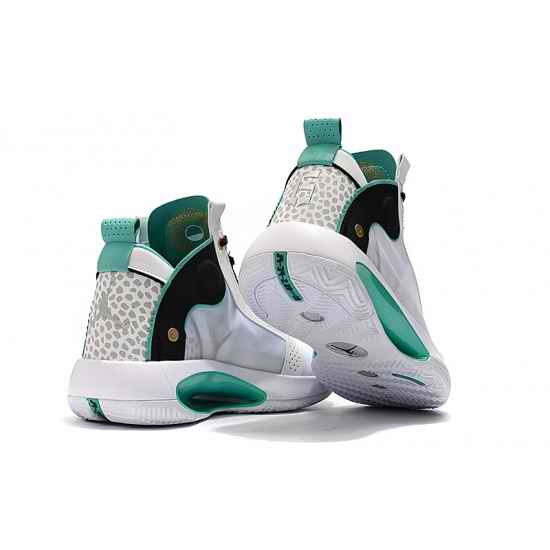 Air Jordan XXXIV Men Basketball Sneakers White Black Green-2